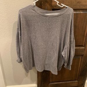 Grey Puff Sleeved Top